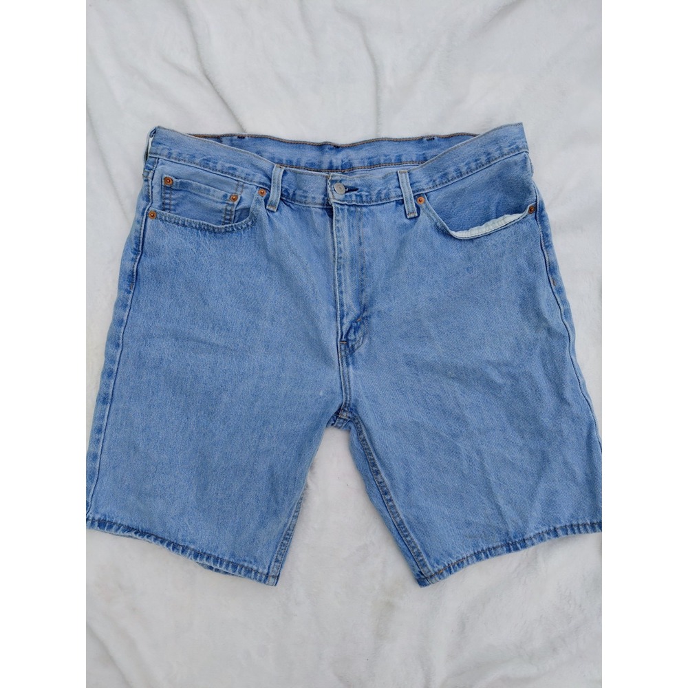 Levis 405 Standard Fit Denim Shorts Mens 40 Light Wash Blue Jeans 39864-0058